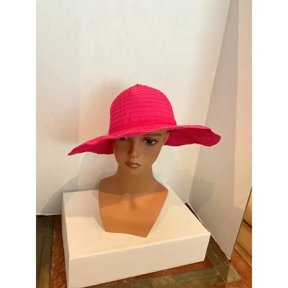Panama. Jack - Pink Ribbon, Packable Sun Hat - One Size